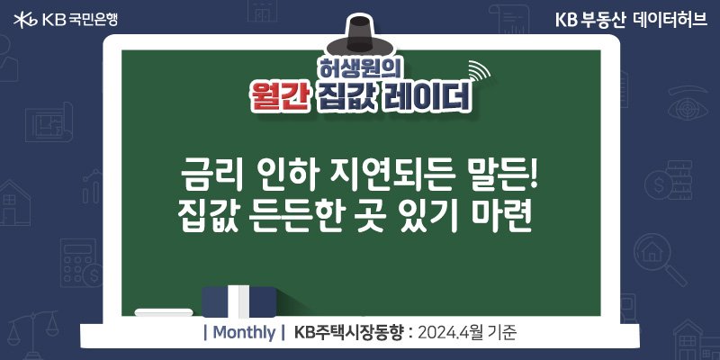 '금리 인하' 지연되든 말든! '집값' 든든한 곳 있기 마련이라는 제목이 가운데 자리잡고 있다.