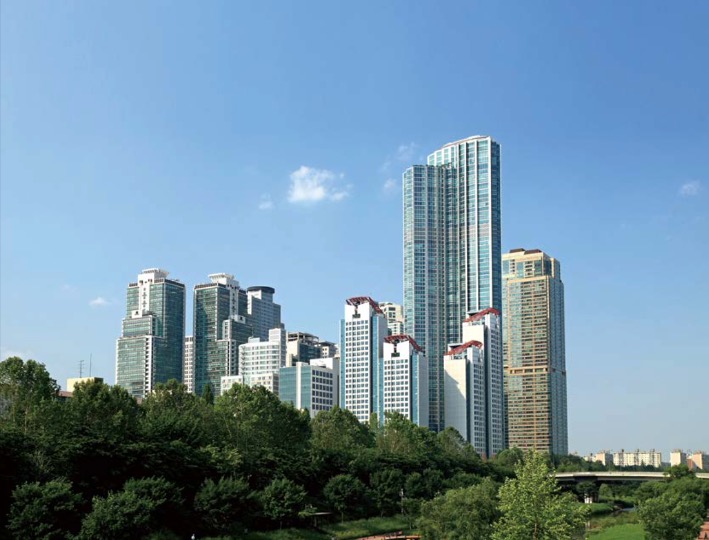 '서울'의 복잡하고 많은 '아파트 단지'의 모습이다.