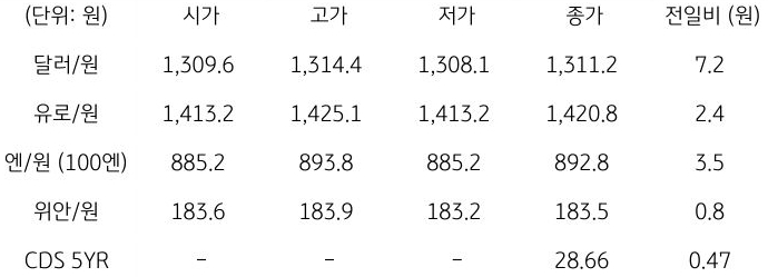 국내 외환 시장 동향
