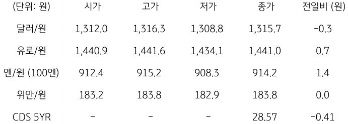 국내 외환 시장 동향