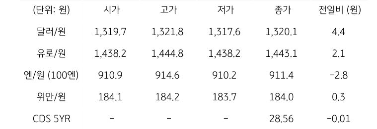 국내 외환 시장 동향
