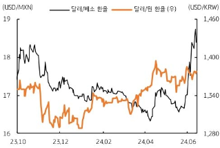 멕시코 등 남미 통화 약세, 원화로의 전이 가능성은 제한적