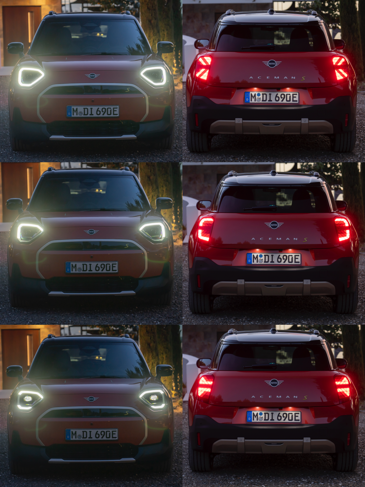 'LED' 점등된 미니 에이스맨 차량 이미지이다.