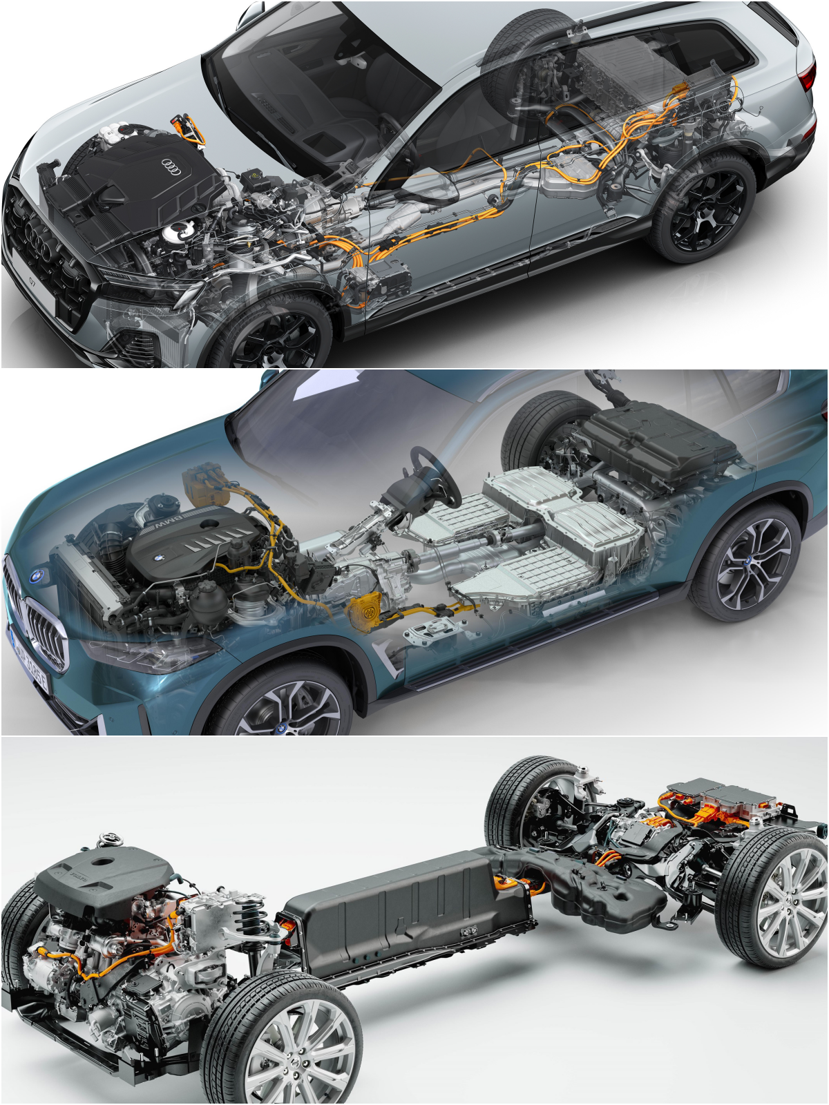 모터와 배선이 보이는 '차량 내부' 설계 이미지이다.