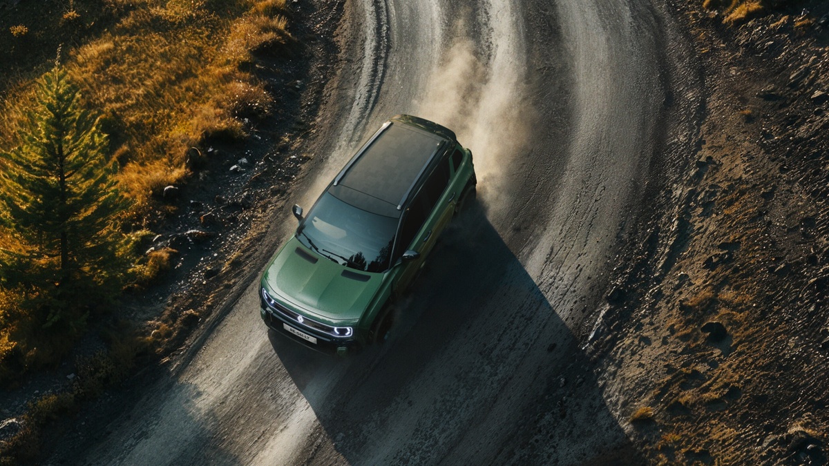르노 4 사반 4x4 콘셉트의 '윗면' 사진이다.