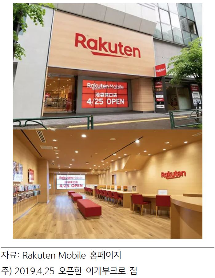 '라쿠텐 오프라인 점포'는 대부분 디저트, 음료 등을 판매하는 Rakuten Cafe 내 Shop in Shop 형태로 배치되어 Cafe 이용 고객이 자연스럽게 Rakuten Mobile을 체험해 볼 수 있다.