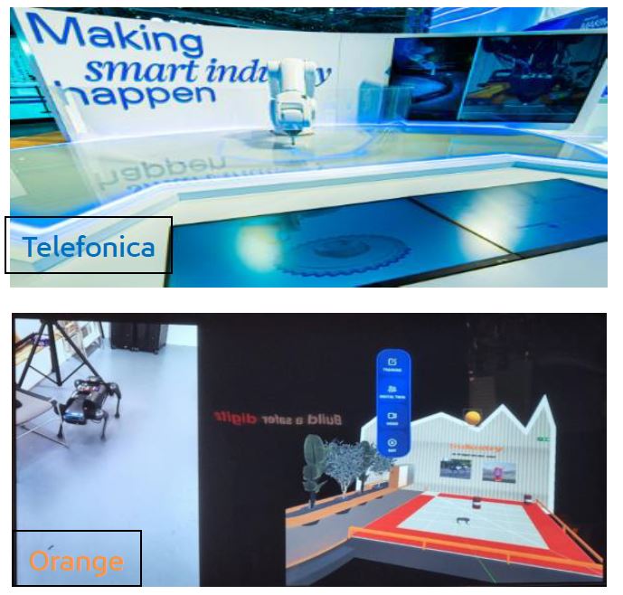 '텔레포니카'와 '오랑쥬'는 산업용 '디지털 트윈'을 각종 분야에 적용함.