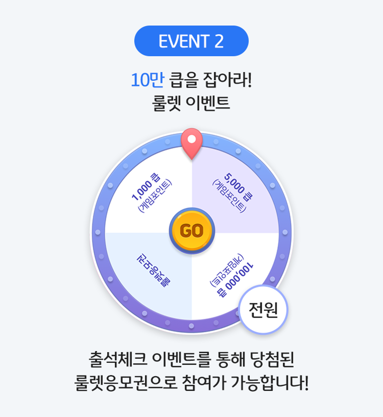  KB스타뱅킹 이벤트 국민오락실 10만 큽을 잡아라! 룰렛 이벤트를 설명하는 이미지