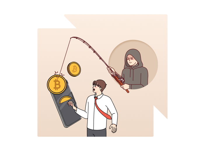 스마트폰을 통해 코인을 훔쳐가는 모습이다.